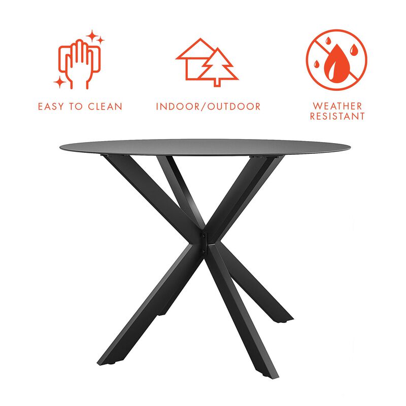 Circi Collection, Dining Table with Glass Top