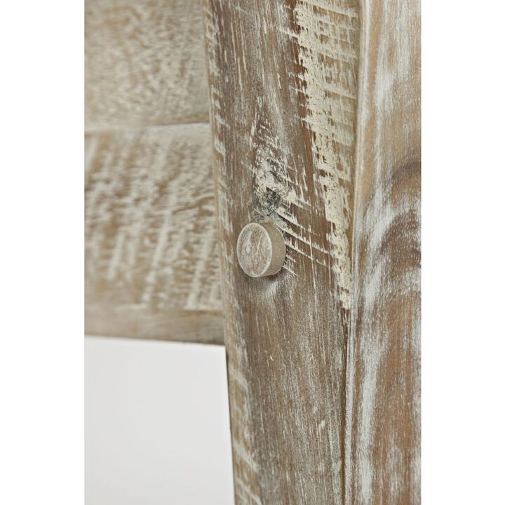Jofran 42 Rustic Farmhouse Distressed Acacia Storage Bench