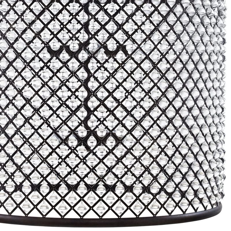 Modway Prosperity Contemporary Modern Glass and Metal 27" Ceiling Light Pendant Chandelier in Brown