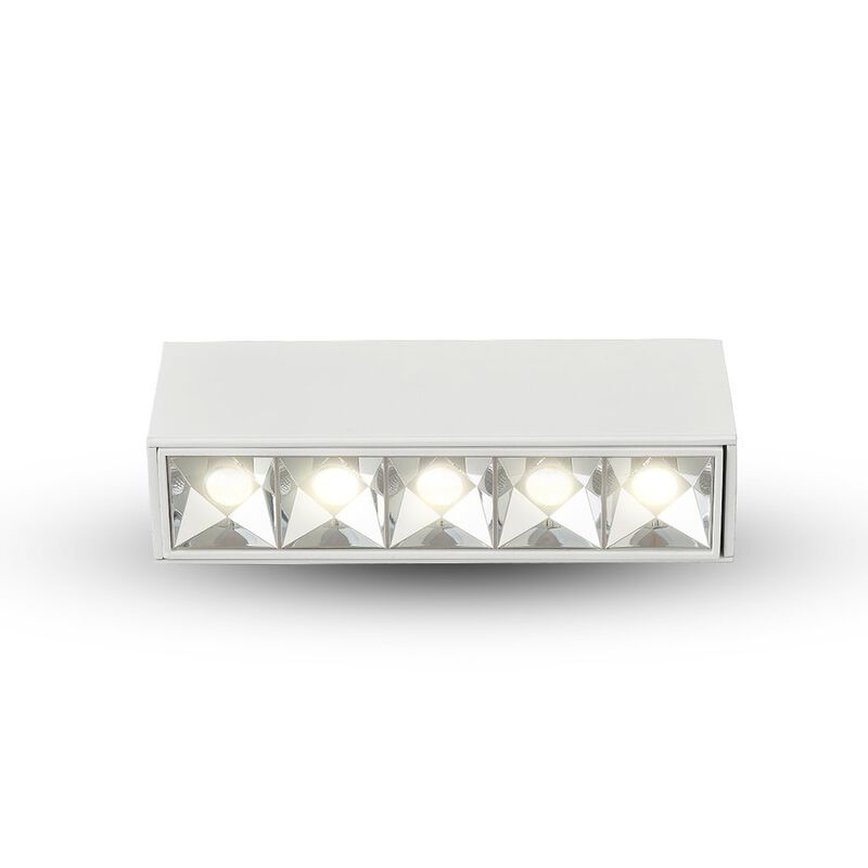 VONN Lighting 5 Lights LED Fixed Surface Mounted Downlight, Stock Item Beam Angle 34, White