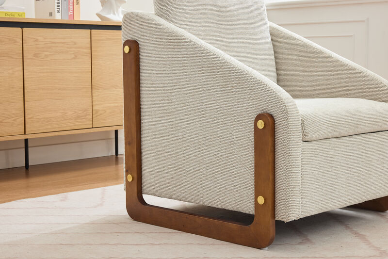 Merax Modern Upholstered Chenille Armchair Accent Leisure Chair