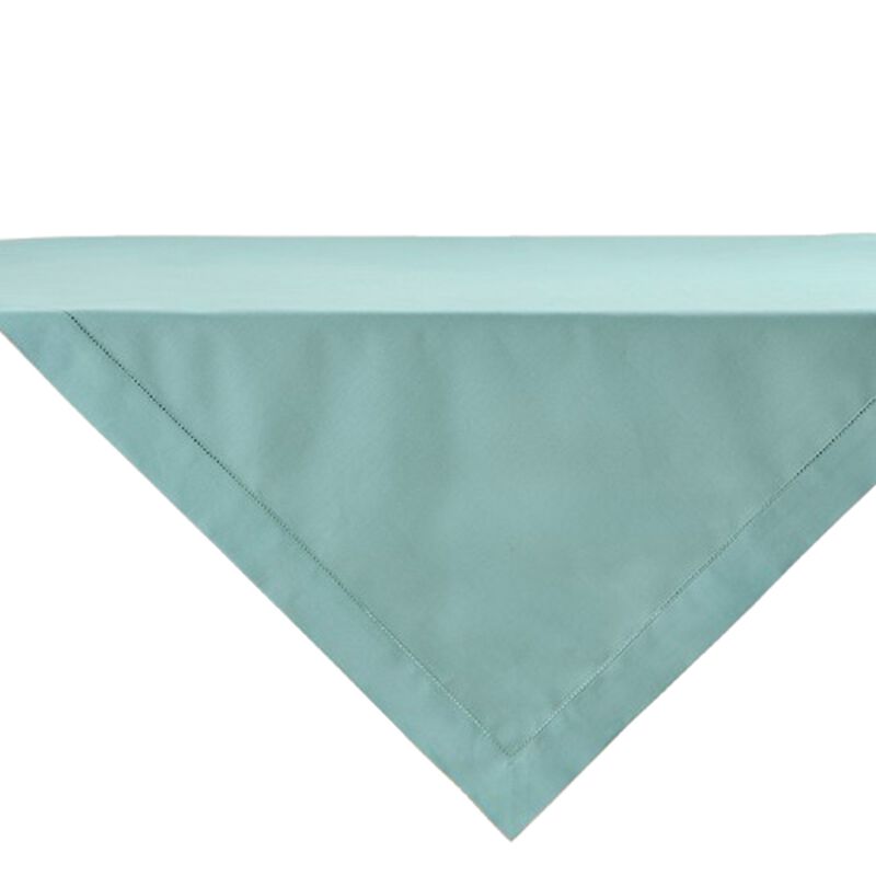 Solino Home Cotton Linen Hemstitch Table Throw 52 x 52 Inch