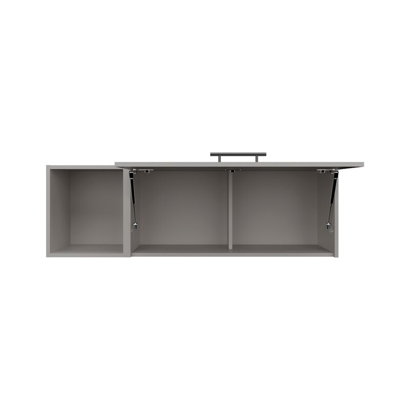 Rockwood Wall Shelf 14.9" H, with 1 Door and 3 Shelves, Smokey Gray