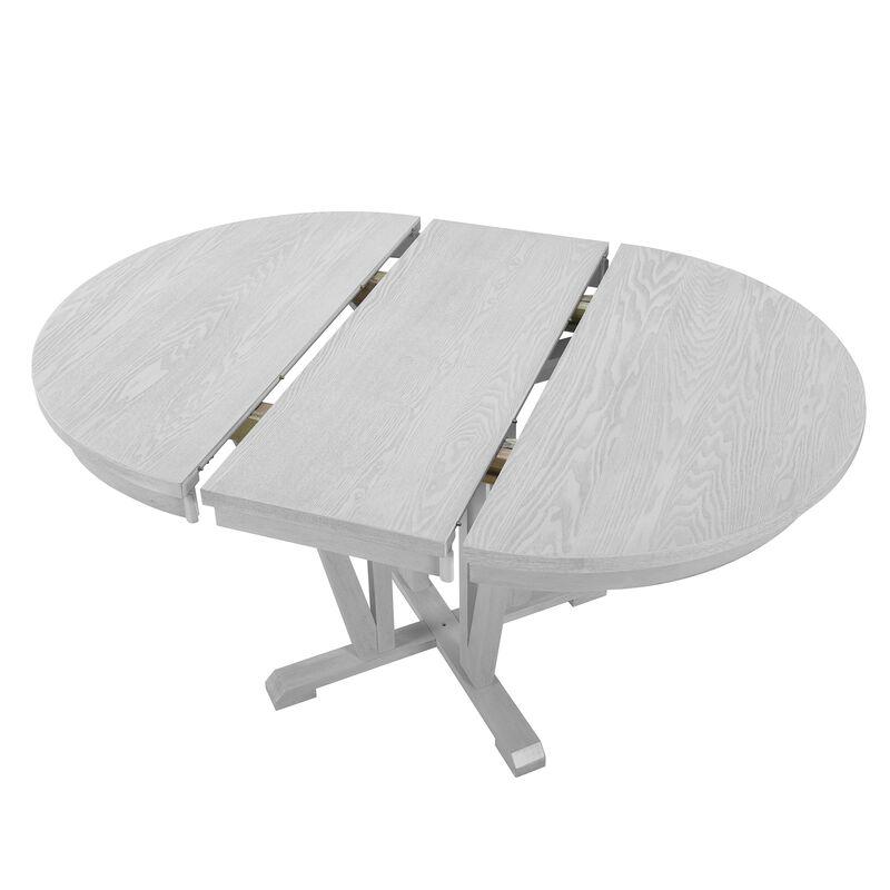Rustic 5-Piece Extendable Dining Table Set