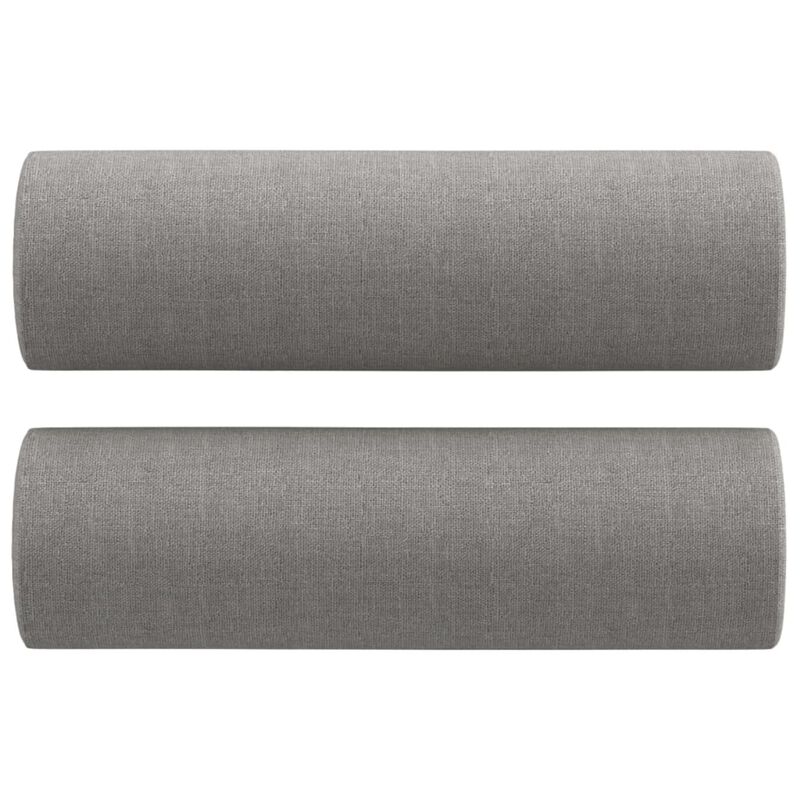 vidaXL Throw Pillows 2 pcs Light Gray 5.9"x19.7" Fabric
