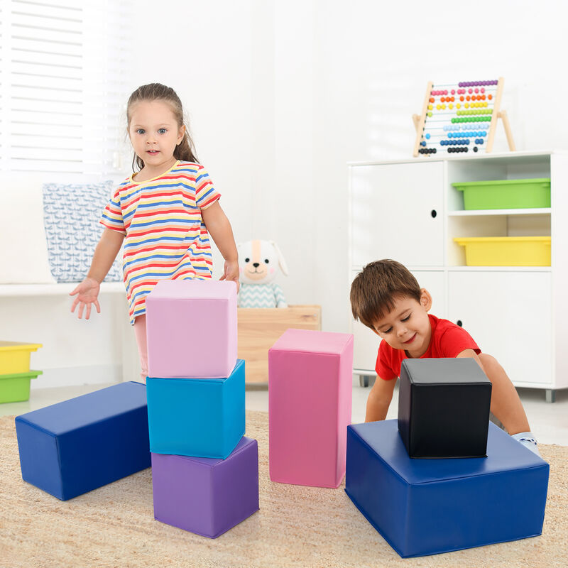 7-Piece Colorful Big Foam Building Blocks for Toddlers and Kids