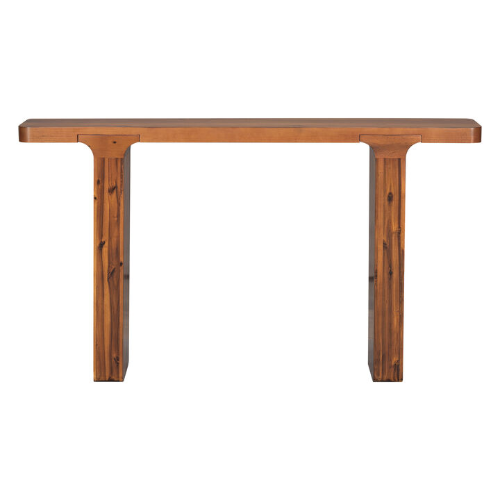 Merax Elegant Acacia Veneer Entryway Console Table