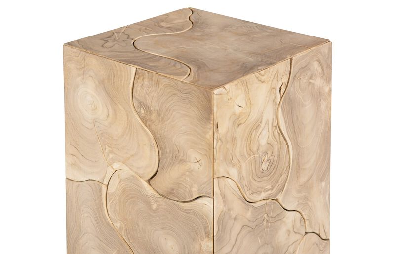 Teak Slice Medium Pedestal