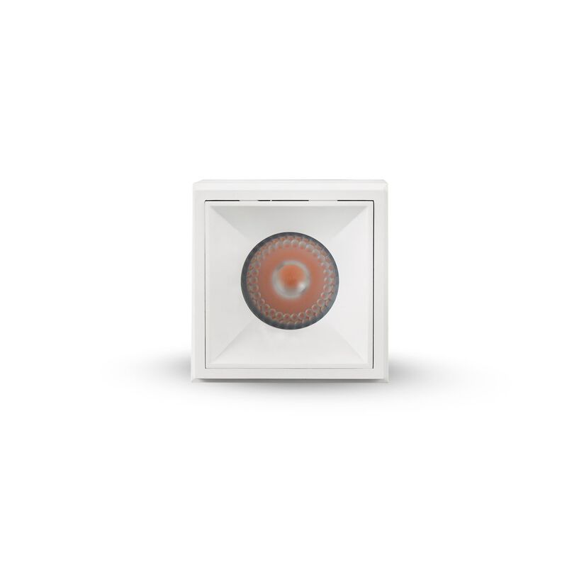 VONN Lighting Square LED Surface Mounted Downlight, Stock Item Beam Angle 33, White