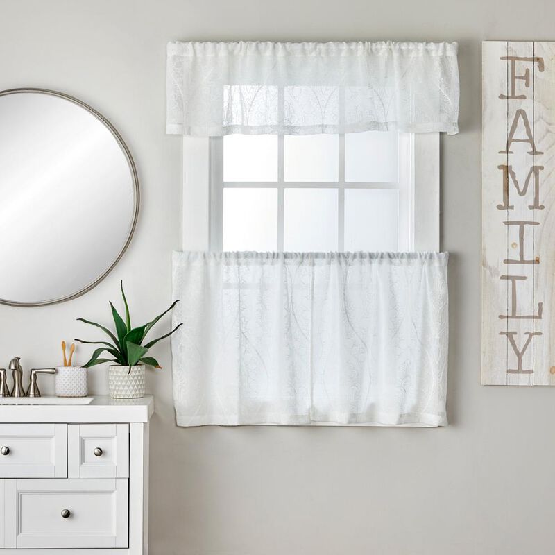 SKL Home By Saturday Knight Ltd Isabella Lace Valance - 56X13", White