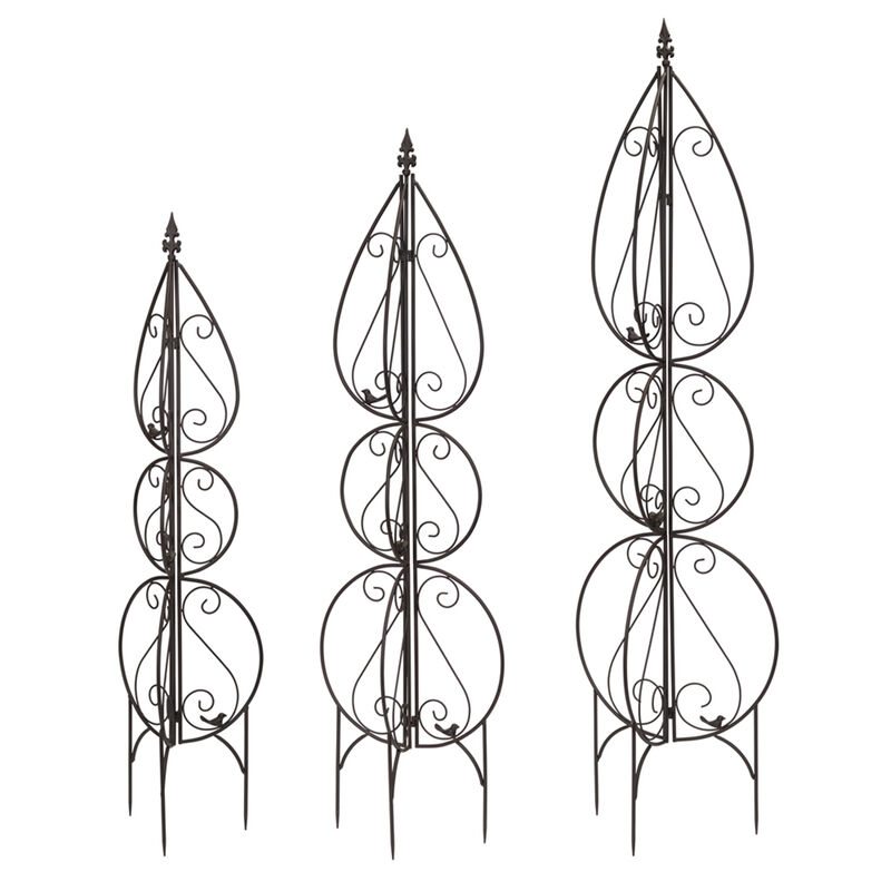 Decorative Garden Trellises (Set of 3) for Outdoor Plant Support and Climbing Vines