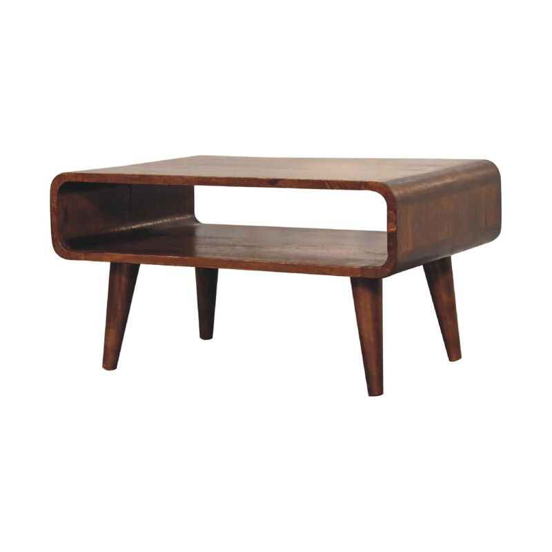 Open Chestnut  Solid Wood Media Unit