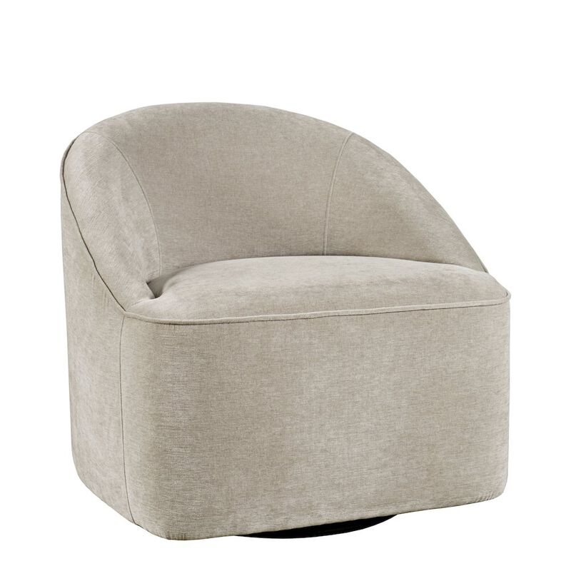 Jofran Lulu Mid-Century Modern Upholstered Casual Swivel Accent Chair