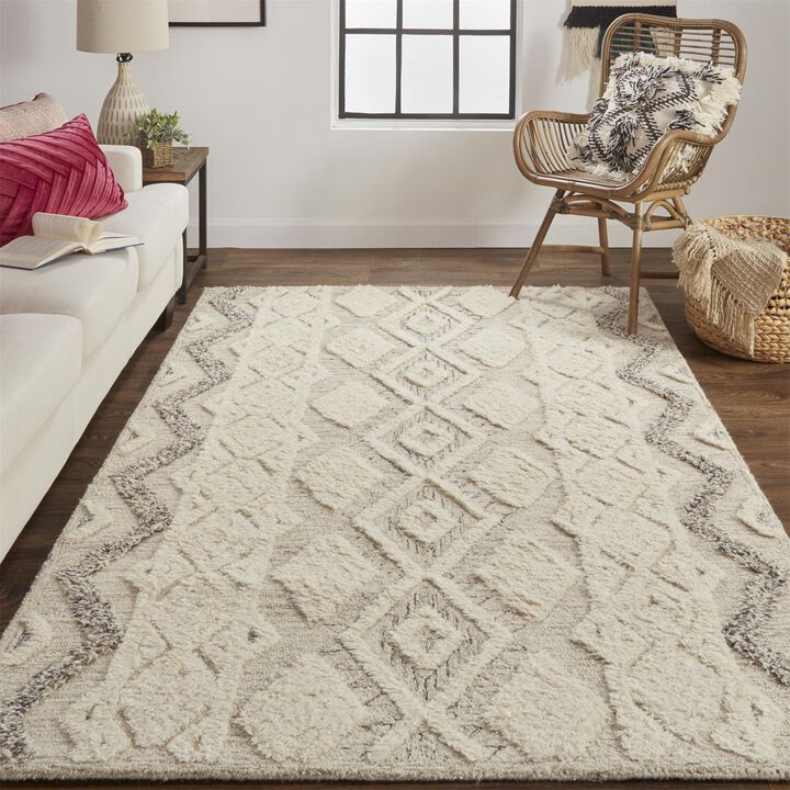 Anica 8006F Ivory/Taupe/Gray 4' x 6' Rug