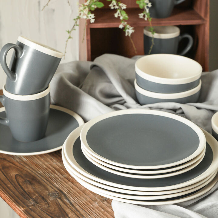 Stone Lain Serenity Stoneware 32 Piece Dinnerware Set