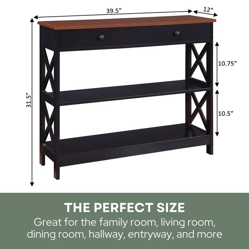 Convience Concept, Inc. Oxford 1 Drawer Console Table with Shelves