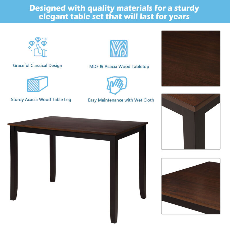 Merax Home Kitchen Dining Table Set with Chairs