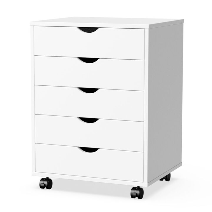 5 Drawer Chest with Mobile Wheels