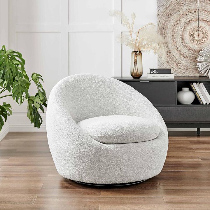 New Pacific Direct Adelmo Fabric Swivel Accent Chair