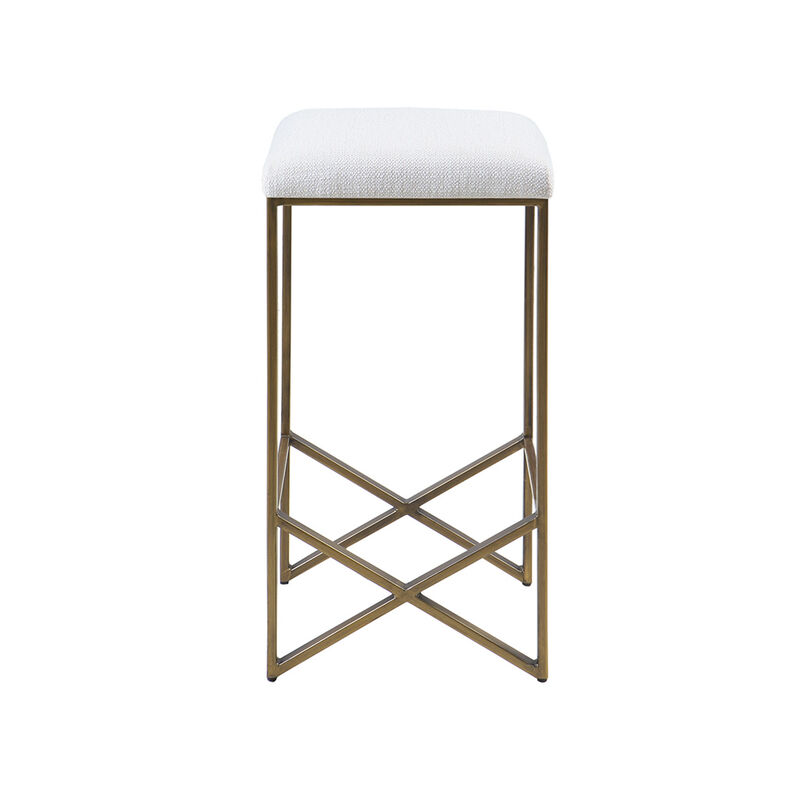 Gracie Mills Kenton Backless Upholstered 26" Counter Stool
