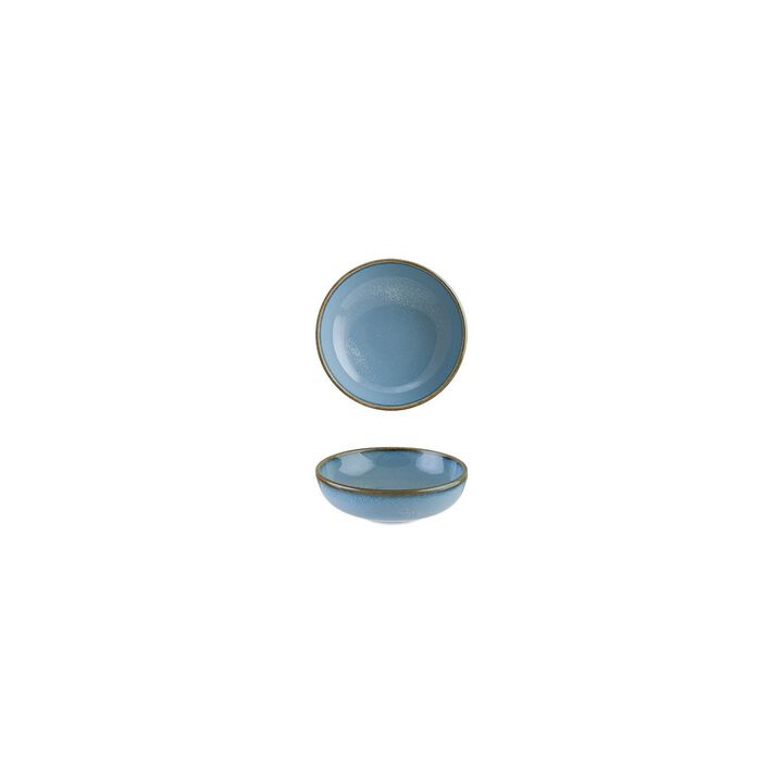 Sky dia.4" h:0.75" 4 oz. Round Blue Porcelain Bowl (Set of 4)
