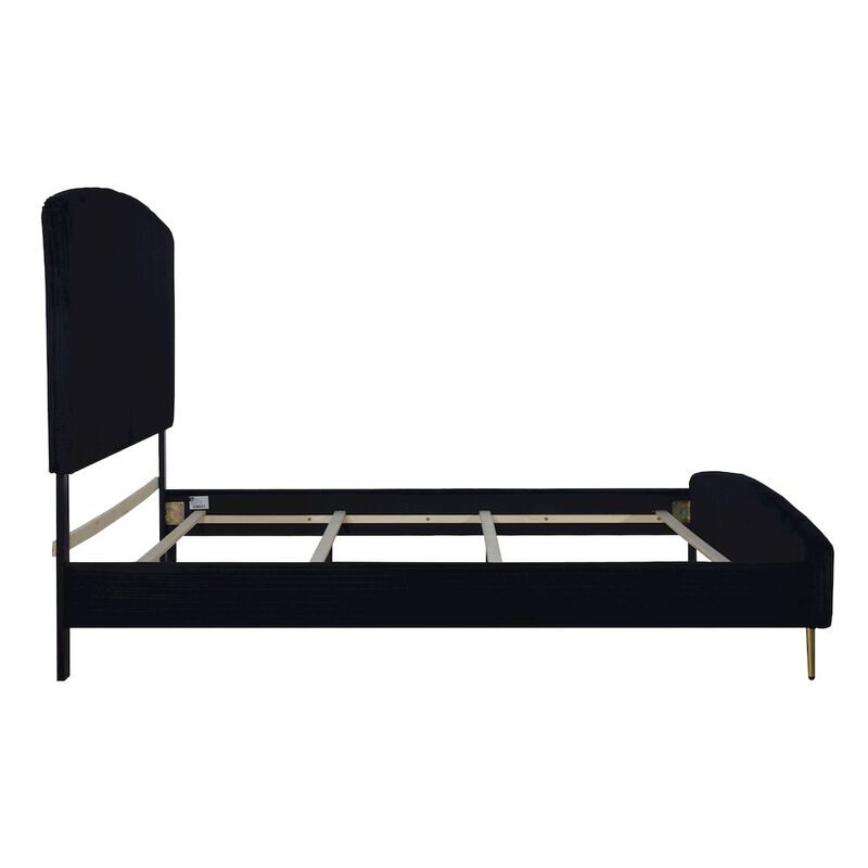 New Classic Furniture Kailani Wood California King Bed, Black