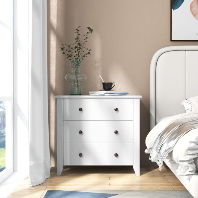 Hivvago 3 Drawer Dresser Chest of Drawers Bedside Table