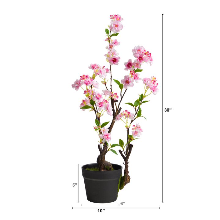 Hivvago 2.5" Cherry Blossom Artificial Plant
