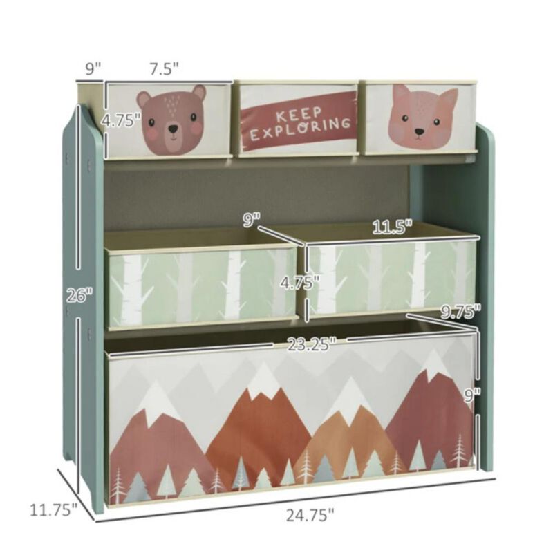 Kids' Toy Organizer with Storage Bins Spacious Playroom Storage Solution