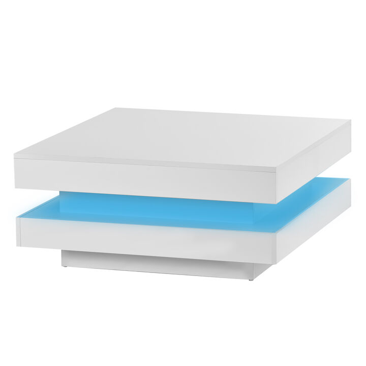 High Gloss Minimalist Design with plug-in 16-color LED Lights