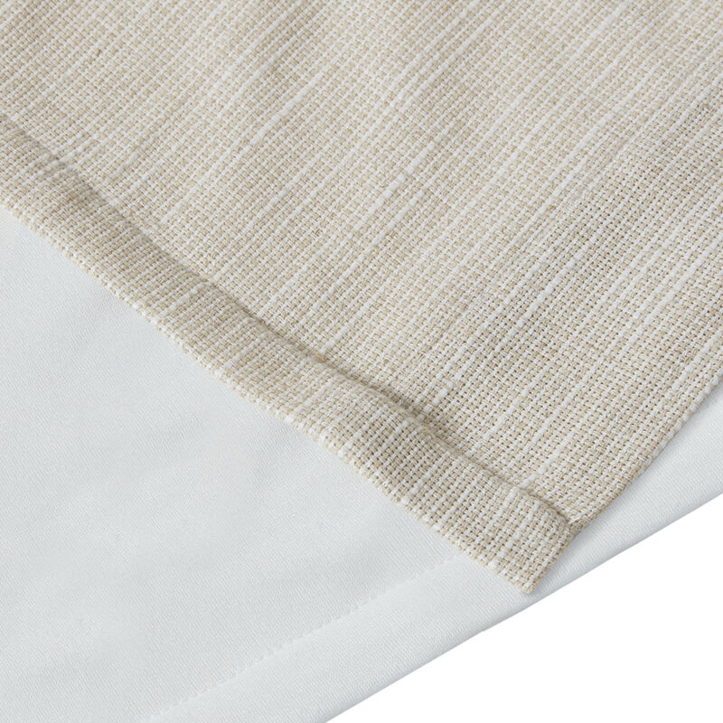 Gracie Mills Seraphine Faux Linen Tab Top Curtain Panel with Fleece Lining