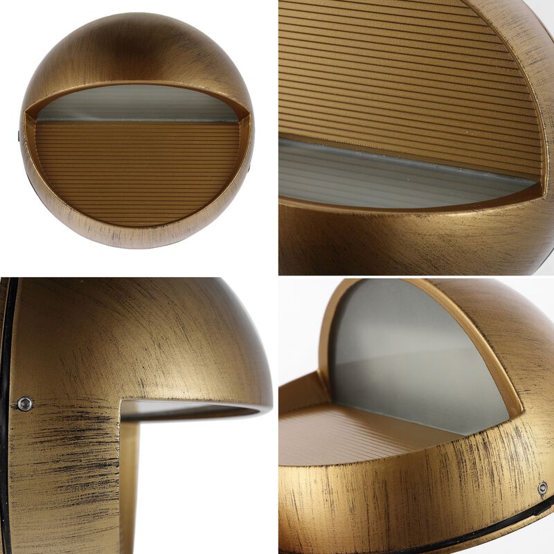 Orbe Outdoor Metal/Glass Integrated LED Wall Sconce