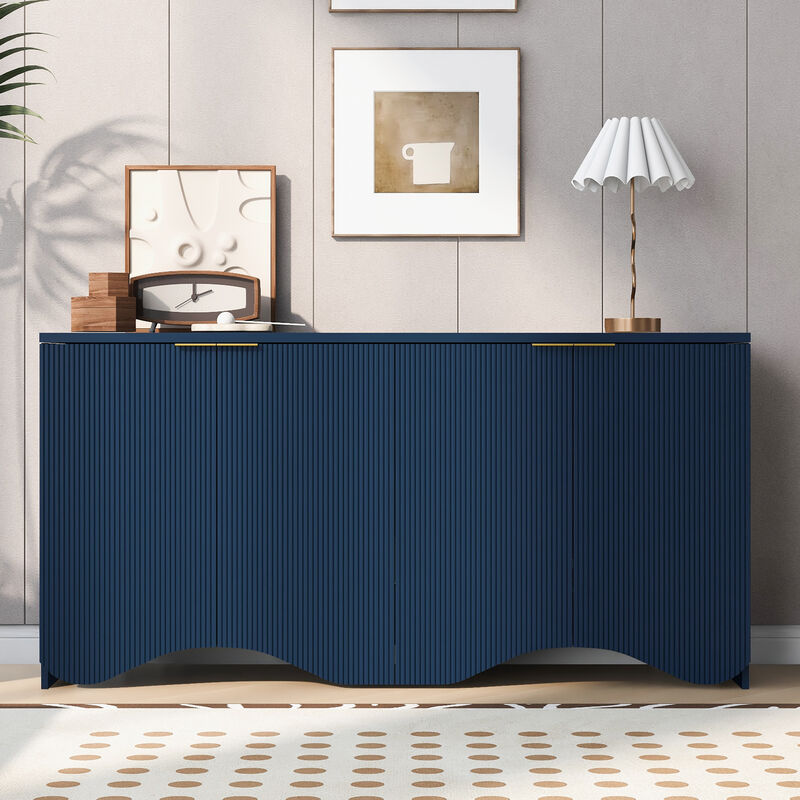 Merax Bottom Wavy Design Storage Cabinet