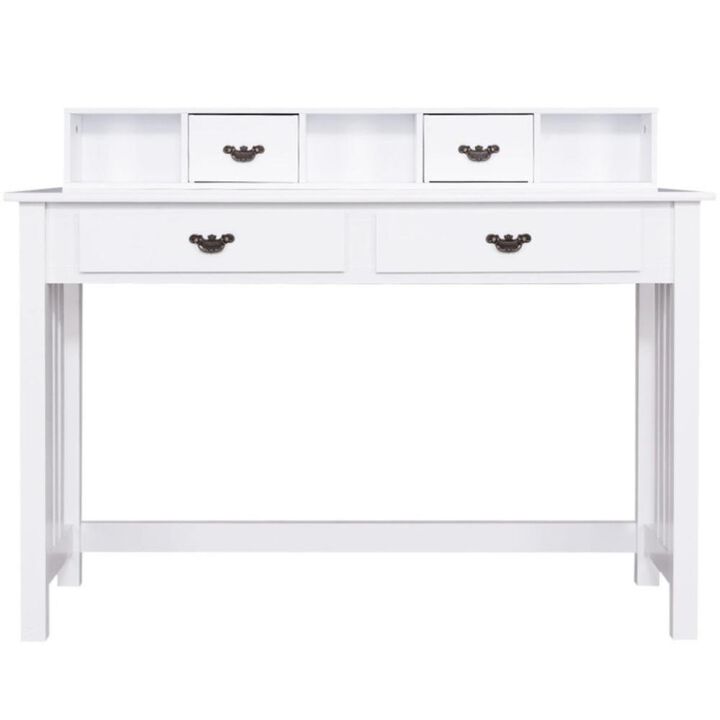 Hivvago Home Office Writing Desk with 4 Drawer Computer Study Table