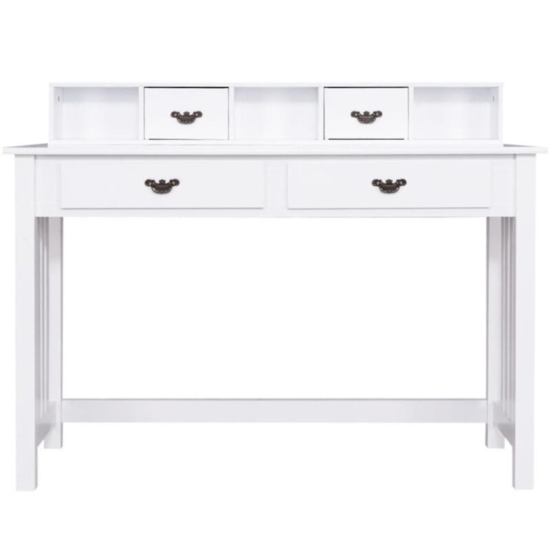 Hivvago Home Office Writing Desk with 4 Drawer Computer Study Table