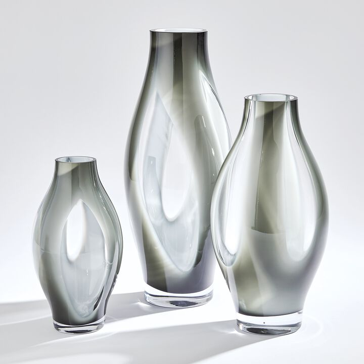 Fly Through Vase-Grey Medium