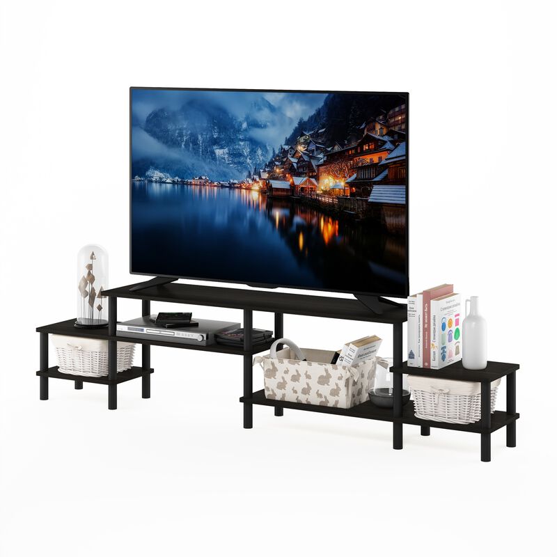 Furinno Furinno Turn-N-Tube Grand Entertainment Center for TV up to 80 Inch, Espresso/Black