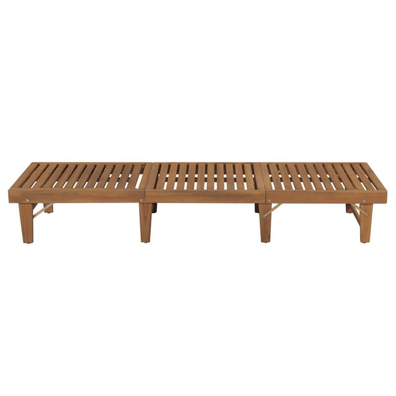 vidaXL Folding Sun Lounger Solid Acacia Wood