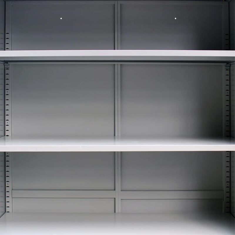 vidaXL Office Cabinet with 2 Doors Steel 35.4"x15.7"x70.9" Gray