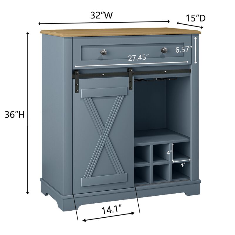 FESTIVO Chic Wine Cabinet with Glass Holder & Wine Rack