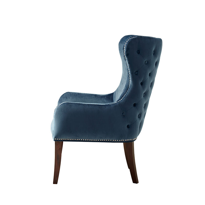 Gracie Mills Vargas Button Tufted Wingback Accent Chair
