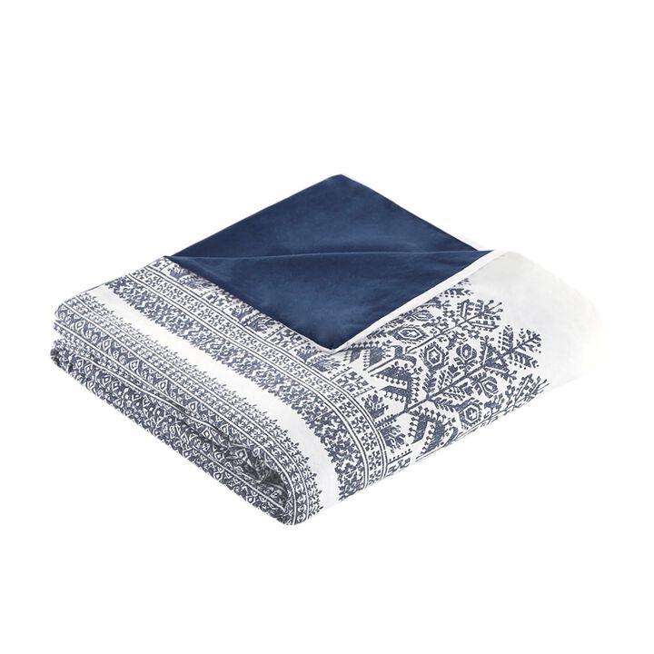 Gracie Mills Robbins Chenille Tufted 3-Piece Cotton Duvet Cover Set