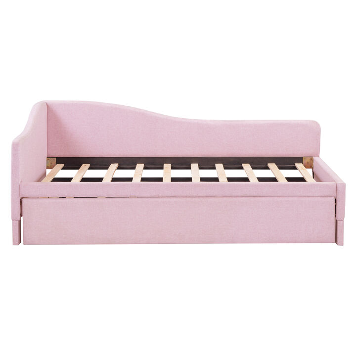 Merax Upholstered L-Shaped Daybed with Pop Up Trundle