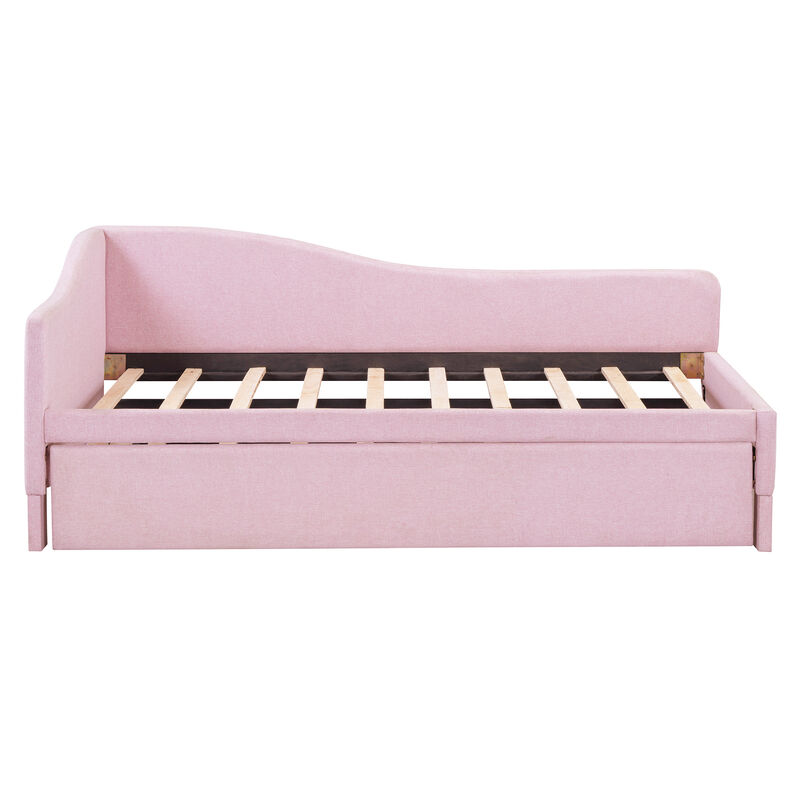 Merax Upholstered L-Shaped Daybed with Pop Up Trundle