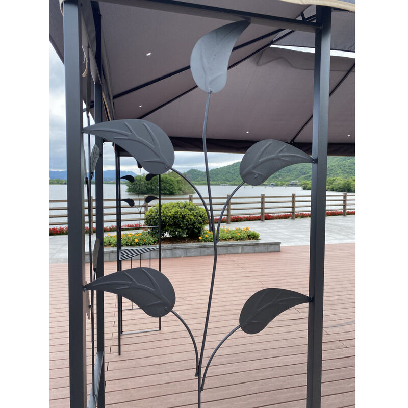 13 X 10 Outdoor Patio Gazebo Canopy Tent With Ventilated Double Roof And Mosquito Net