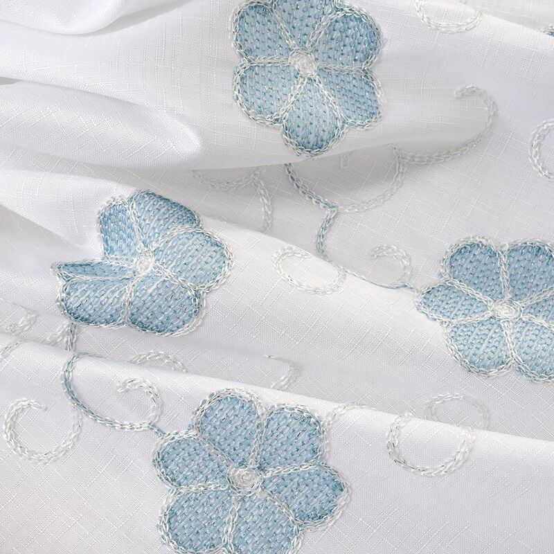 RT Designers Collection Tiffany Embroidered Stylish Shower Curtain 70" x 72" Teal
