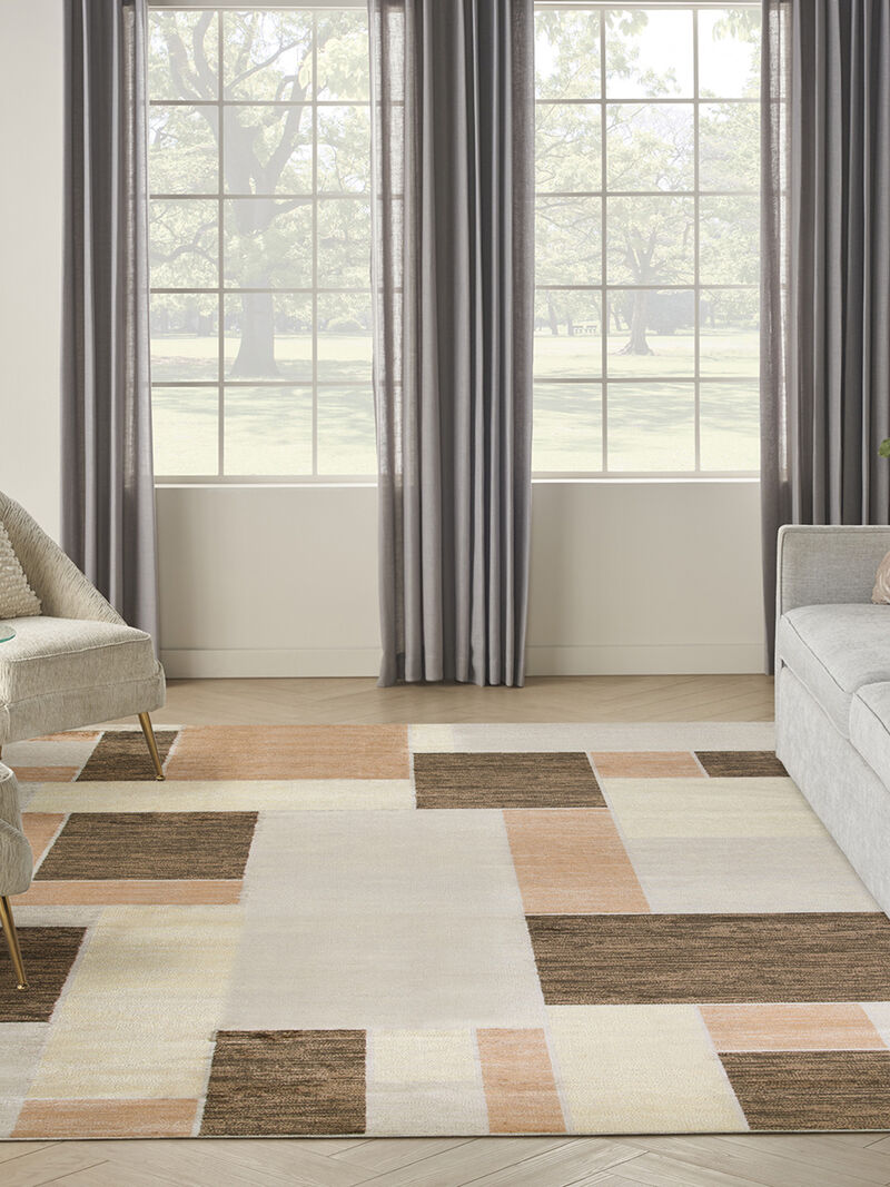 Astra Machine Washable ASW09 Beige/Multicolor 7'10" x 10' Rug