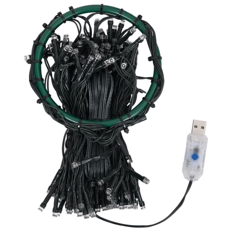 vidaXL Christmas Tree Net Lights with 180 LEDs Blue 70.9"