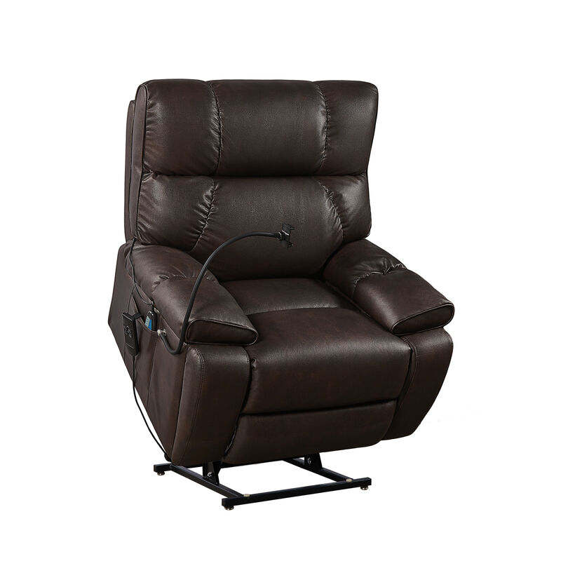 Electric Power Lift Recliner Chair with Massage, Heat & Phone Holder