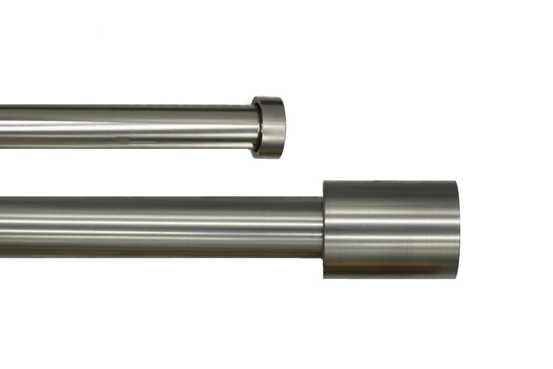 Linen Avenue Cylinder Double Window Curtain Rod Set